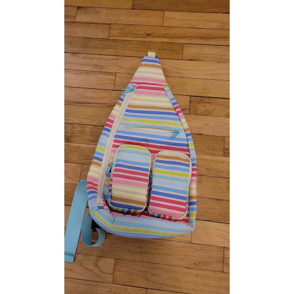 Colorful Striped Sling Bag Backpack Shoulder Chest Pack Casual Travel Daypack